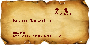 Krein Magdolna névjegykártya